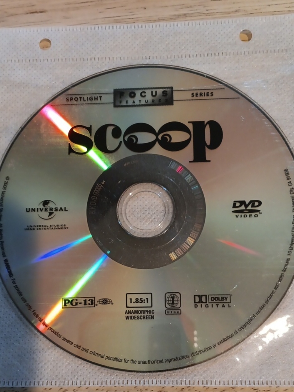 Scoop DVD *NO CASE*
